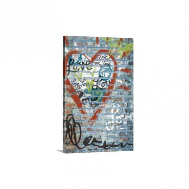Graffiti Heart Wall Art - Canvas - Gallery Wrap