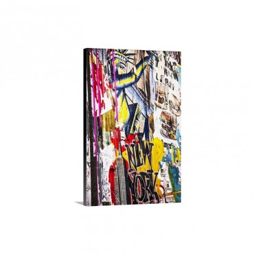 Graffiti On Wall In New York City Wall Art - Canvas - Gallery Wrap