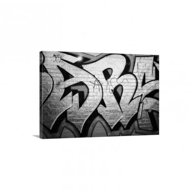 Graffiti Tag On Brick Wall Wall Art - Canvas - Gallery Wrap