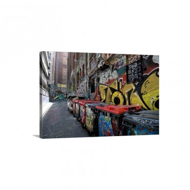 Graffitied Alley Way Of Flinders Lane Melbourne Australia Wall Art - Canvas - Gallery Wrap