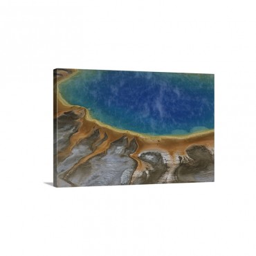 Grand Prismatic Spring Aerial View Yellowstone National Park Wall Art - Canvas - Gallery Wrap