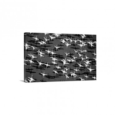 Greater And Lesser Flamingo Flock Kenya Wall Art - Canvas - Gallery Wrap