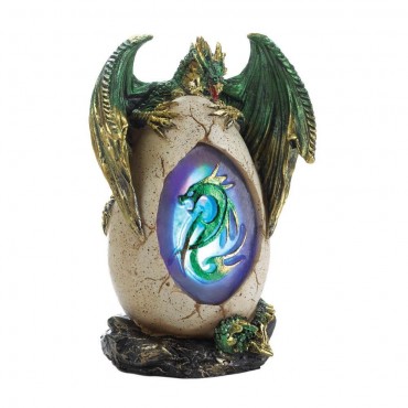 Green Dragon Egg Statue
