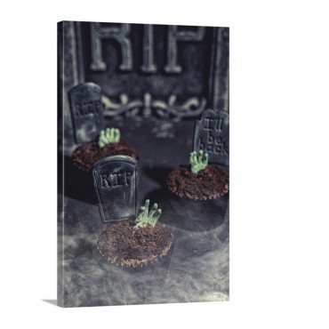 Gruesome Cupcakes For Halloween Wall Art - Canvas - Gallery Wrap