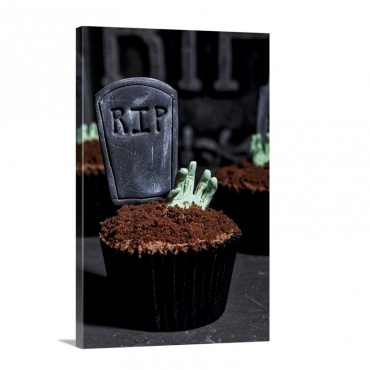 Gruesome Cupcakes For Halloween Wall Art - Canvas - Gallery Wrap