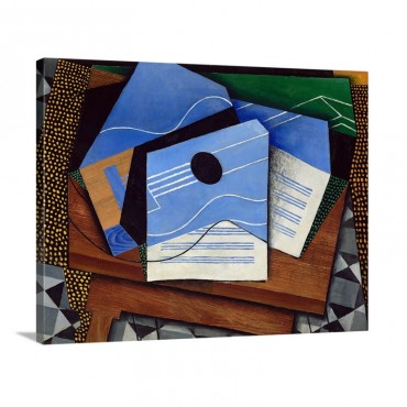 Guitar On A Table By Juan Gris Wall Art - Canvas - Gallery Wrap