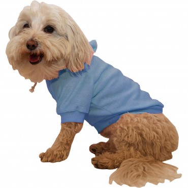 French Terry Pet Hoodie Hooded Sweater - Blue