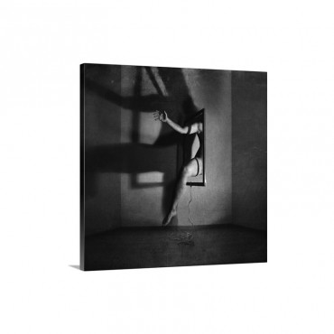 Half Of A Figure In A Frame Wall Art - Canvas - Gallery Wrap