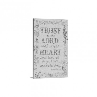 Hand Stitched  Trust The Lord Wall Art - Canvas - Gallery Wrap