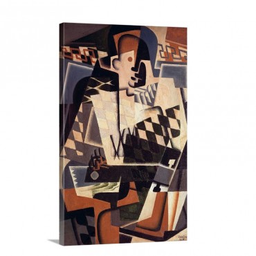 Harlequin With A Guitar 1917 Wall Art - Canvas - Gallery Wrap