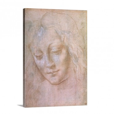 Head Of A Woman Wall Art - Canvas - Gallery Wrap