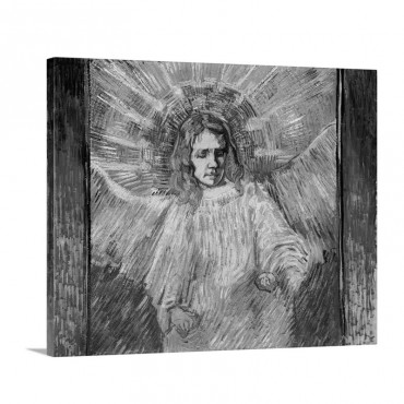 Head Of An Angel After Rembrandt 1889 Wall Art - Canvas - Gallery Wrap