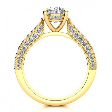 Heather Moissanite Ring - Yellow Gold