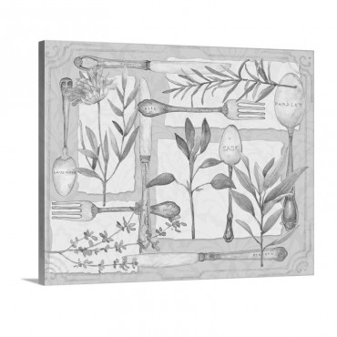 Herb Place Setting Wall Art - Canvas - Gallery Wrap