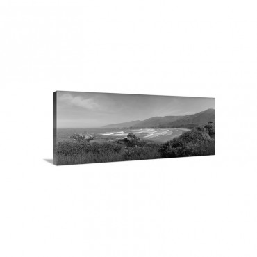 High Angle View Of A Beach Sand Dollar Beach Big Sur California Wall Art - Canvas - Gallery Wrap