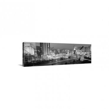 High Angle View Of A City Las Vegas Nevada Wall Art - Canvas - Gallery Wrap