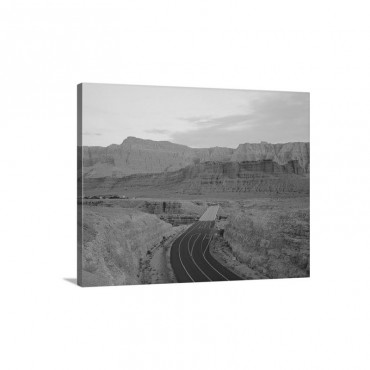 High Angle View Of A Highway Passing Through A Mountain Range Marble Canyon U S Route 89 Vermilion Cliffs Coconino County Arizona Wall Art - Canvas - Gallery Wrap