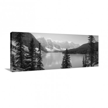 High Angle View Of A Lake Moraine Lake Valley Of Ten Peaks Banff National Park Alberta Canada Wall Art - Canvas - Gallery Wrap
