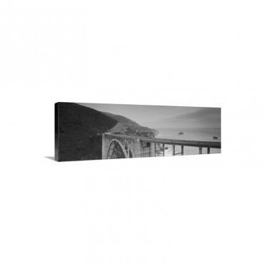 High Angle View Of An Arch Bridge Bixby Bridge Big Sur California Wall Art - Canvas - Gallery Wrap