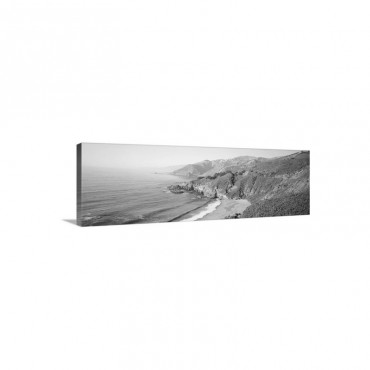 High Angle View Of The Beach Big Sur Monterey California Wall Art - Canvas - Gallery Wrap
