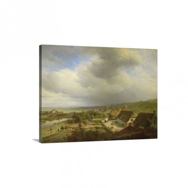 Hilly Landscape Near Wageningen 1833 44 Dutch Oil Painting Wall Art - Canvas - Gallery Wrap