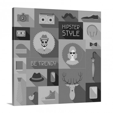 Hipster Style Wall Art - Canvas - Gallery Wrap