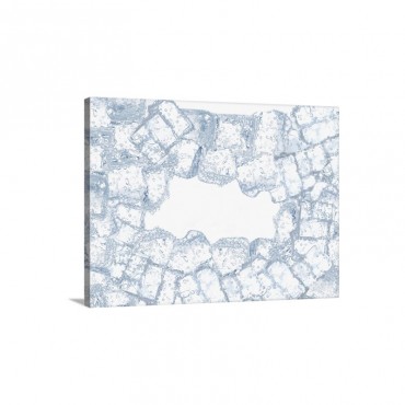 Ice Cubes Creating A Frame Wall Art - Canvas - Gallerey Wrap