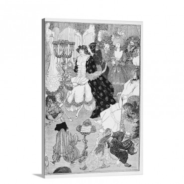 Illustration Probably From The Battle Of The Beaux And The Belles C 1896 Wall Art - Canvas - Gallery Wrap