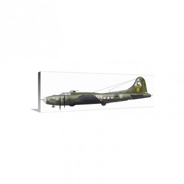 Illustration Of A Boeing B 17F Knockout Dropper Aircraft Wall Art - Canvas - Gallery Wrap