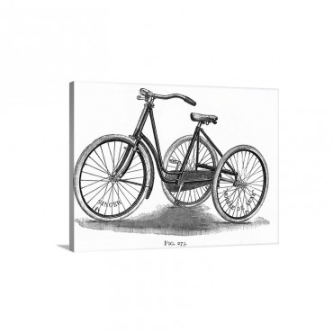 Illustration Of A Ladies Tricycle Wall Art - Canvas - Gallery Wrap