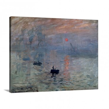 Impression Sunrise 1872 By French Impressionist Claude Monet Wall Art - Canvas - Gallery Wrap
