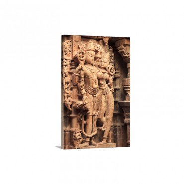 India Rajasthan Jaisalmer Jaisalmer Fort Jain Temple Stone Carving Detail Wall Art - Canvas - Gallery Wrap