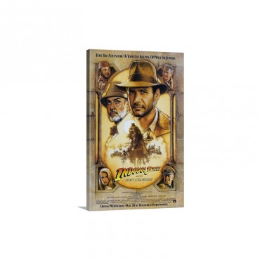 Indiana Jones And The Last Crusade  Movie Poster Wall Art - Canvas - Gallery Wrap