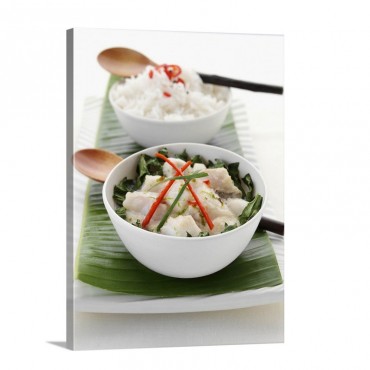 Individual Portion Of Fish Amok Cambodian Cuisine Wall Art - Canvas - Gallery Wrap