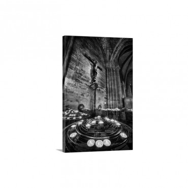 Inside The Notre Dame Cathedral Wall Art - Canvas - Gallery Wrap