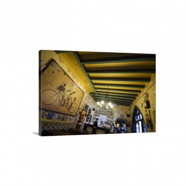 Interior Detail Of Els Quatre Gats Restaurant Barcelona Spain Wall Art - Canvas - Gallery Wrap