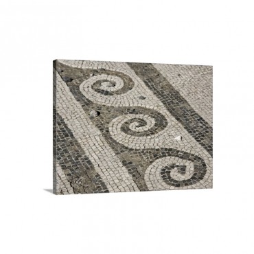 Italy Campania Pompeii Mosaic Floor Patterns In The House Of The Faun Wall Art - Canvas - Gallery Wrap