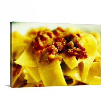 Italy Lombardy Trattoria Fulmine Restaurant Tagliatelle With Ragout Wall Art - Canvas - Gallery Wrap