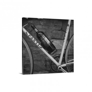 Italy Tuscany Sports Bicycle With Chianti Bottle In Bottle Holder Wall Art - Canvas - Gallery Wrap