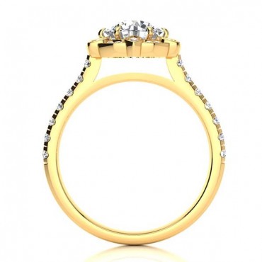 Jackie Moissanite Ring - Yellow Gold