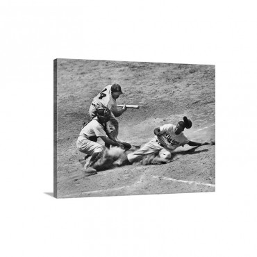 Jackie Robinson Of The Brooklyn Dodgers Wall Art - Canvas - Gallery Wrap