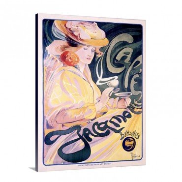 Jacqmotte Cafe Vintage Poster Wall Art - Canvas - Gallery Wrap