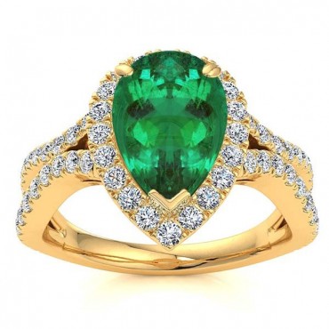 Jasmine Emerald Ring - Yellow Gold