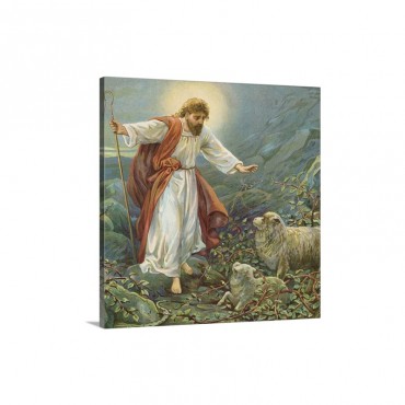 Jesus Christ The Tender Shepherd Wall Art - Canvas - Gallery Wrap