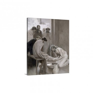 Jesus Washing The Feet Of His Disciples 1898 Wall Art - Canvas - Gallery Wrap