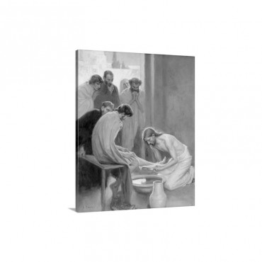 Jesus Washing The Feet Of His Disciples 1898 Wall Art - Canvas - Gallery Wrap