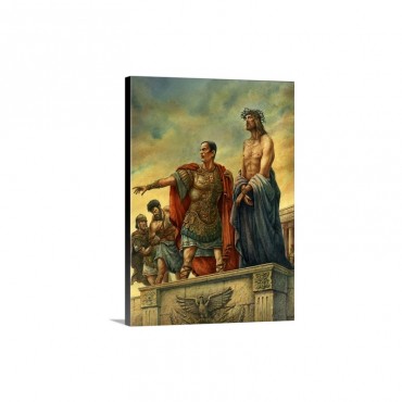 Jesus And Pontius Pilate Wall Art - Canvas - Gallery Wrap