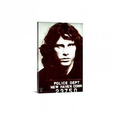 Jim Morrison Mug Shot2 Wall Art - Canvas - Gallery Wrap