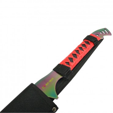 28 in. Zomb-War Full Tang Stainless Steel Swords Multi Color
