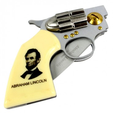 High Quality Defender Abraham Lincoln Gun Folding Knife